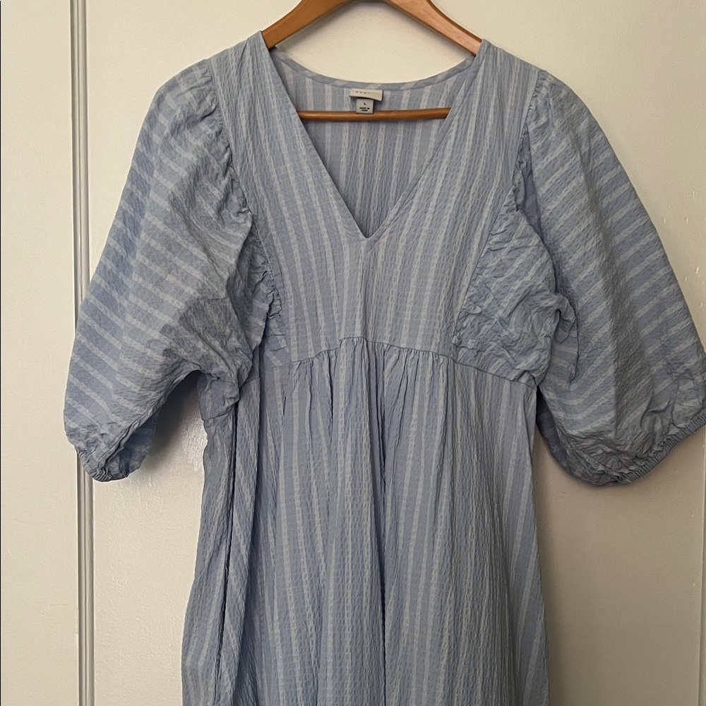 A New Day Blue Striped Mini Dress